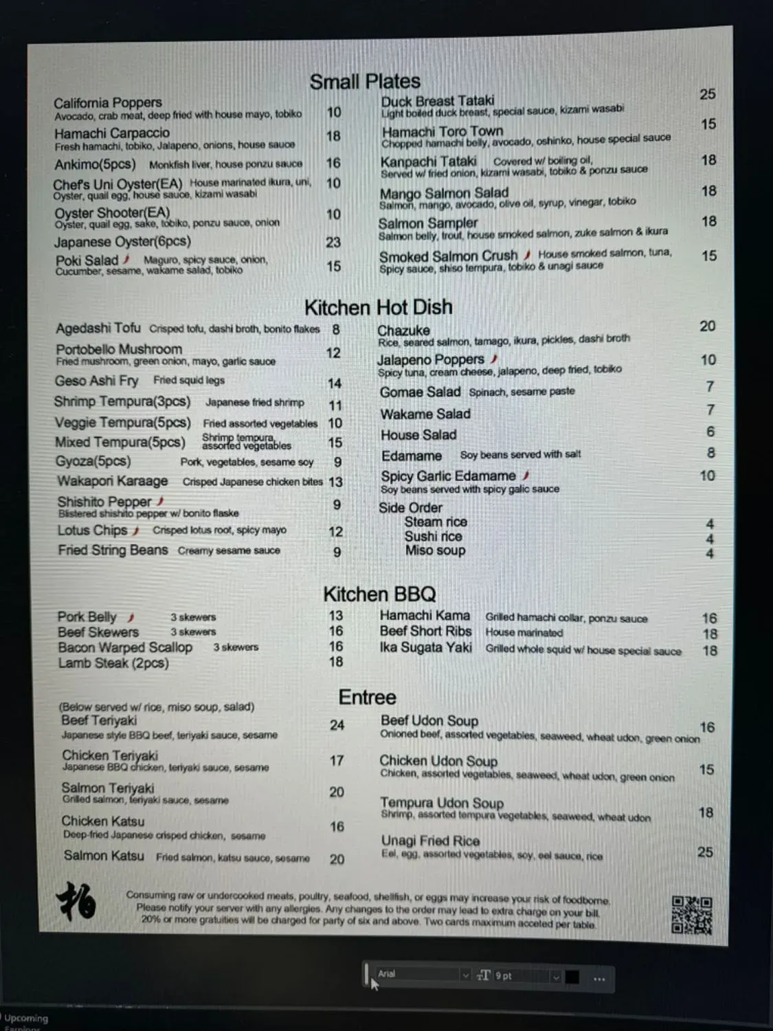 Menu 2