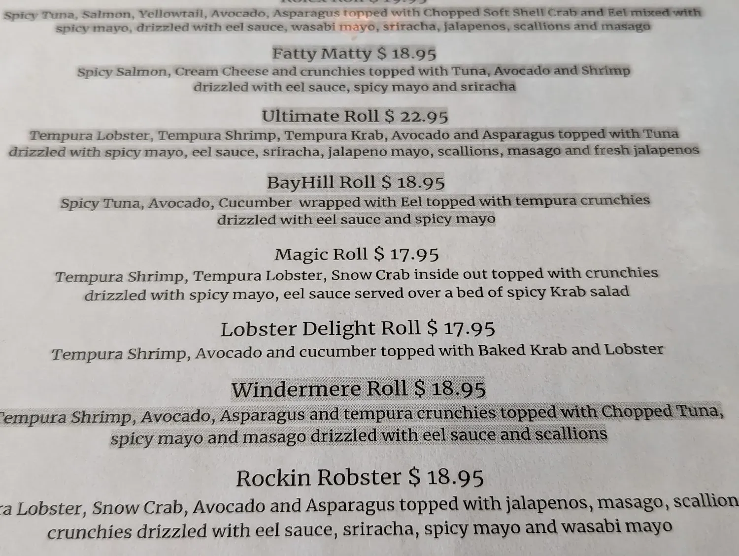 Menu 6