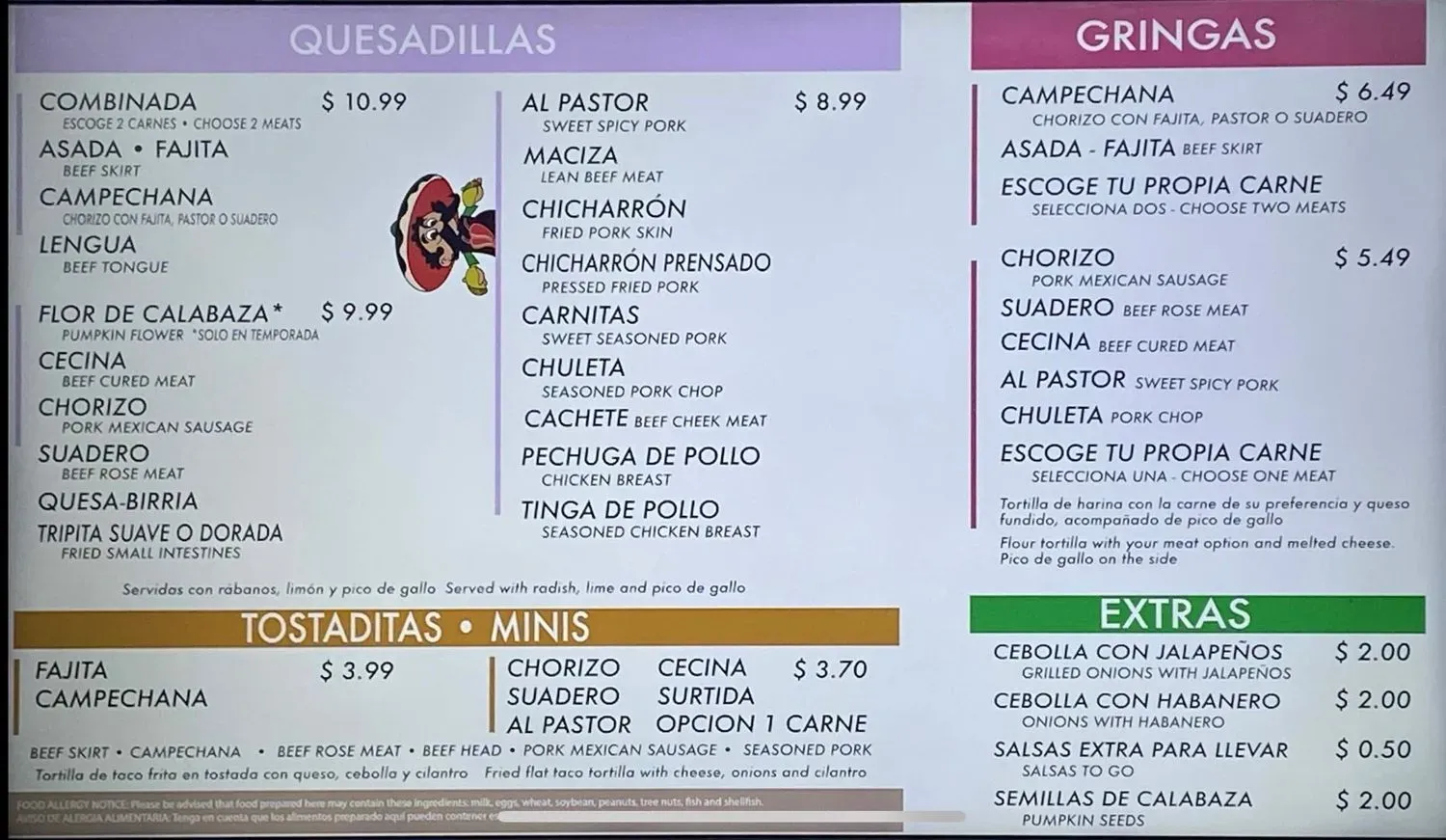 Menu 1