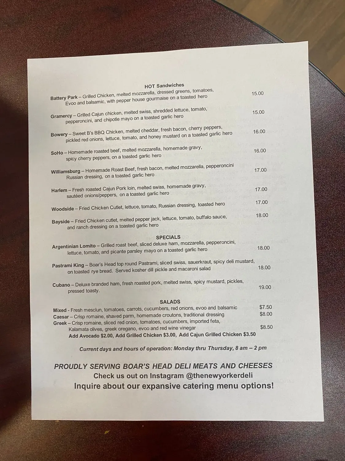 Menu 1