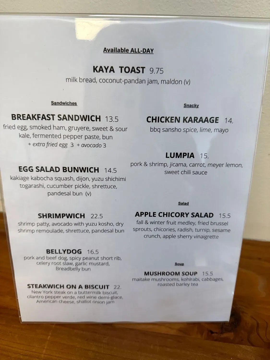 Menu 4