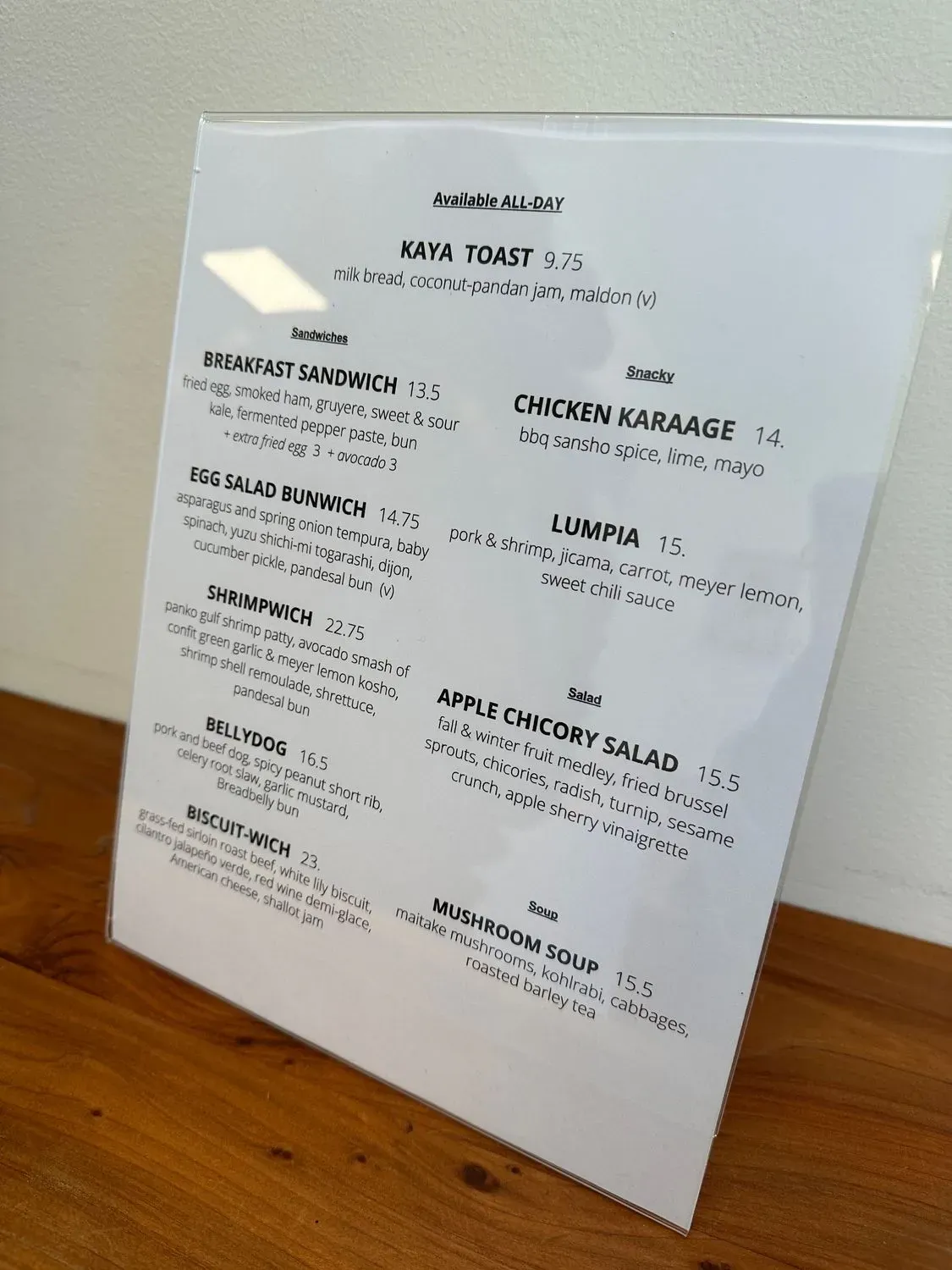 Menu 5