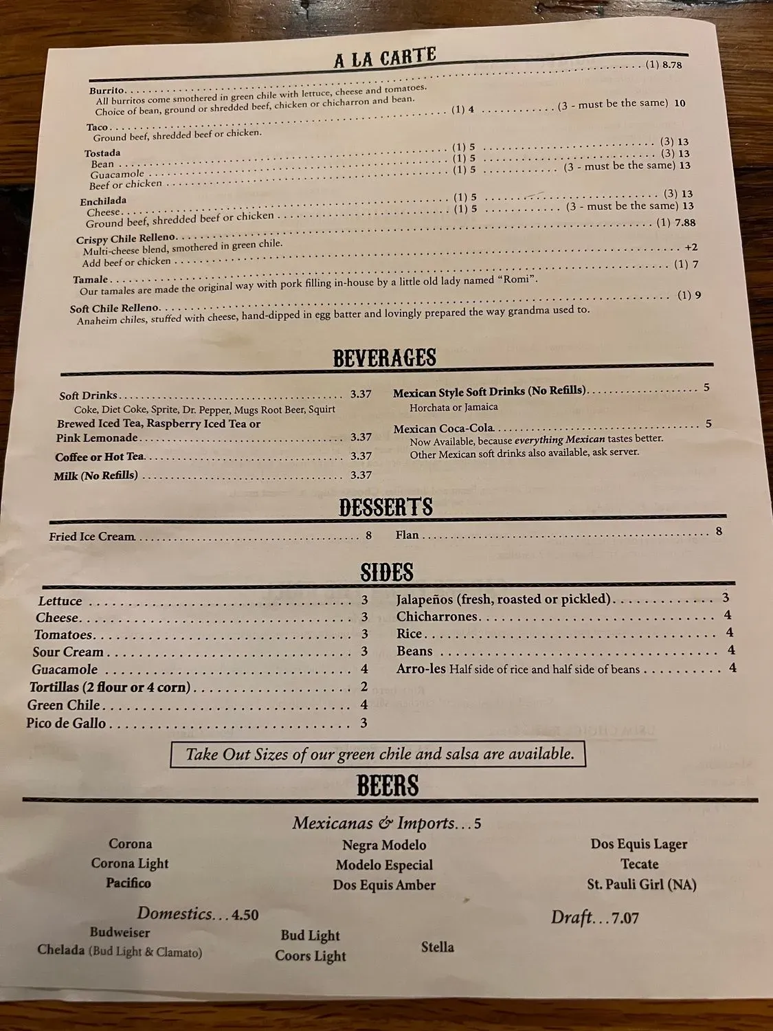 Menu 1