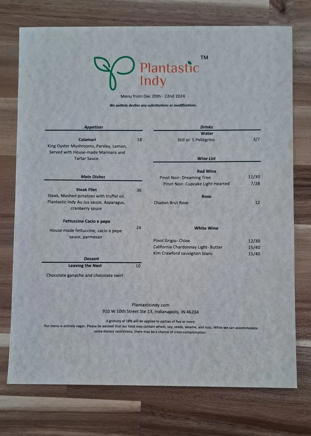 Menu 1