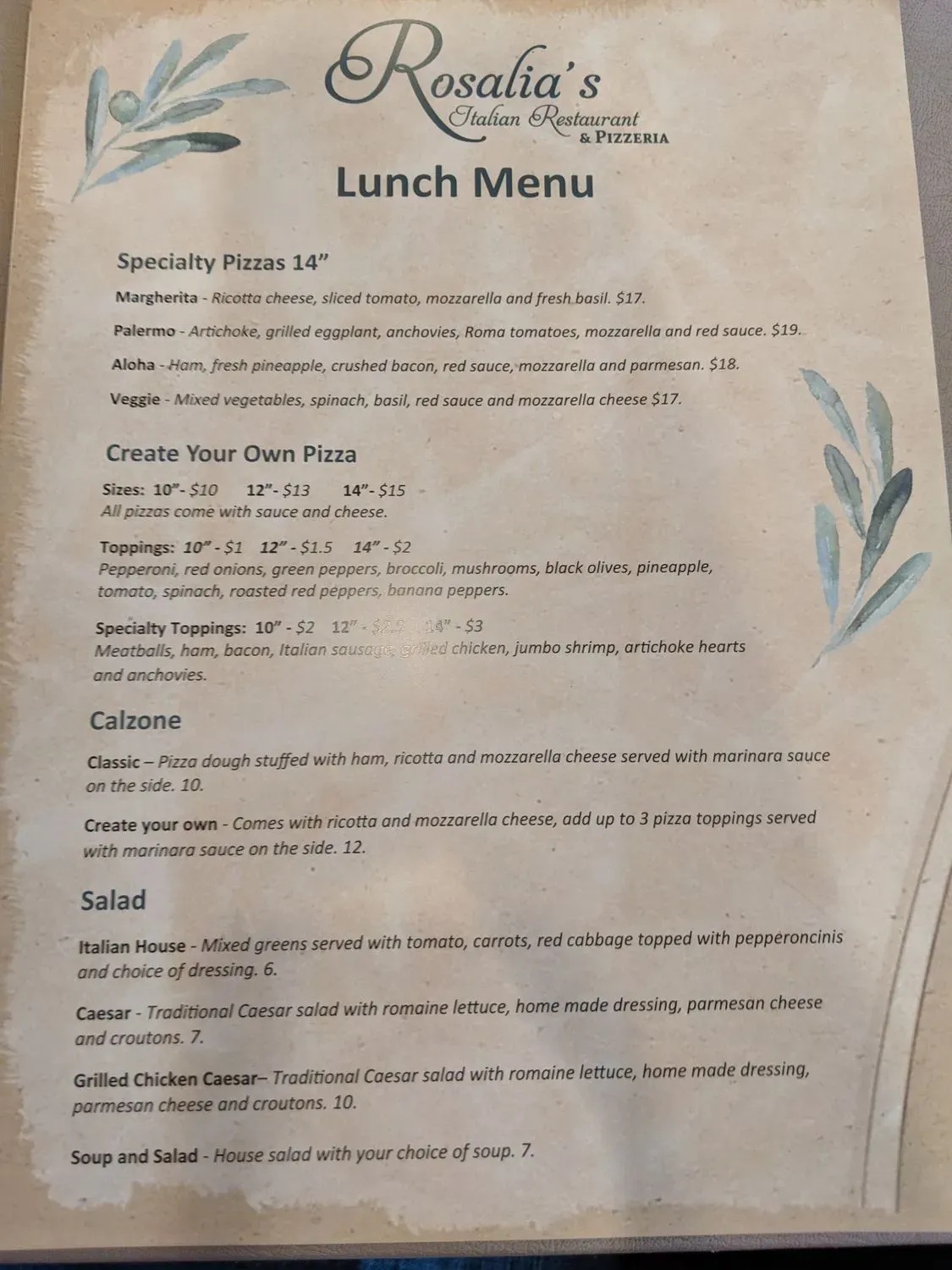 Menu 1