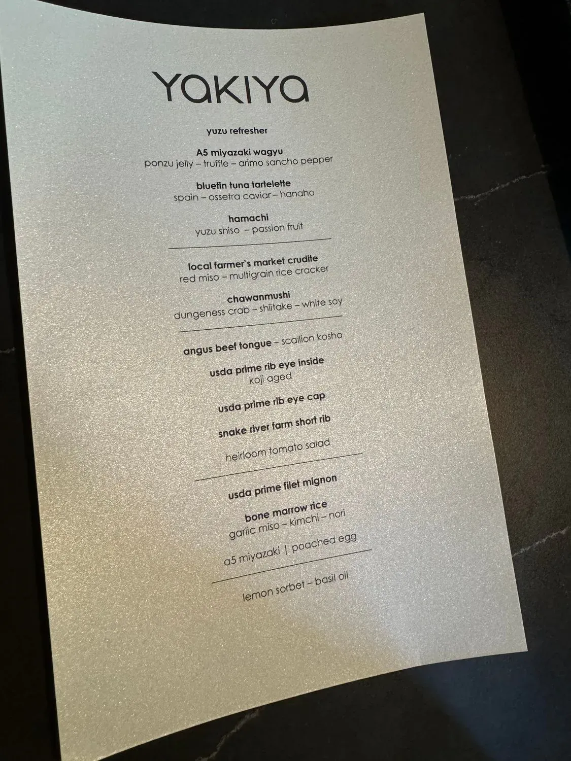 Menu 1