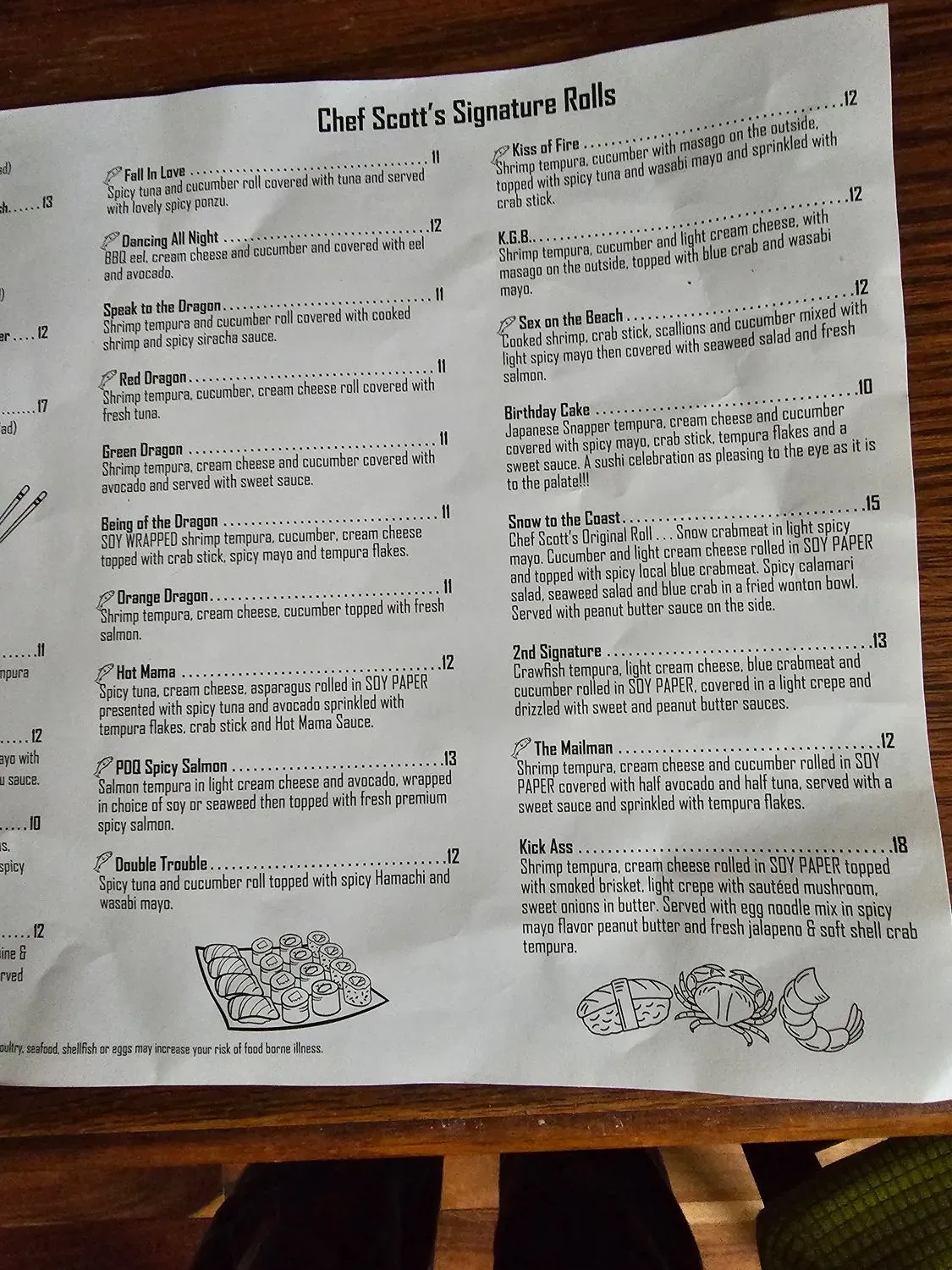 Chef Scott's Asian Cuisine Menu - Updated November 2025