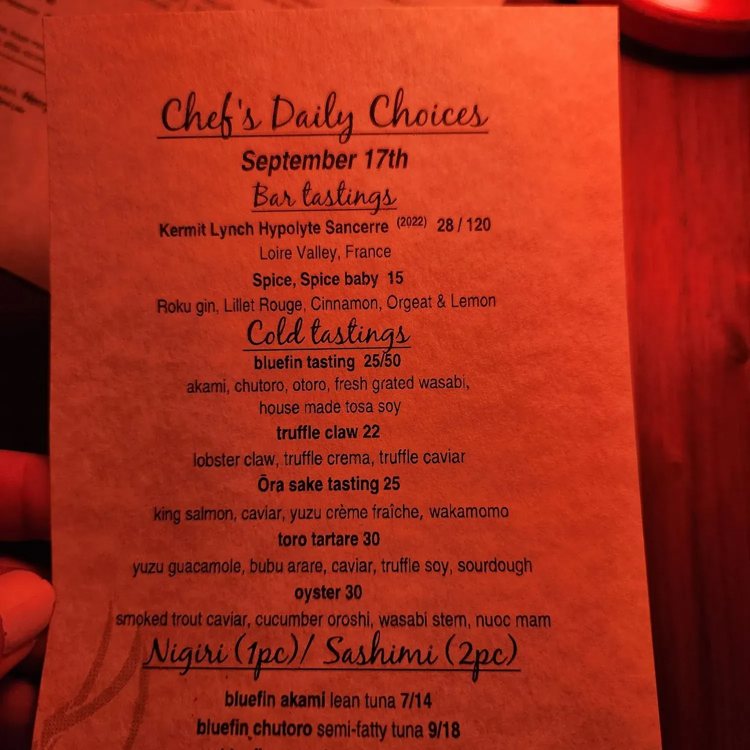 Menu 5