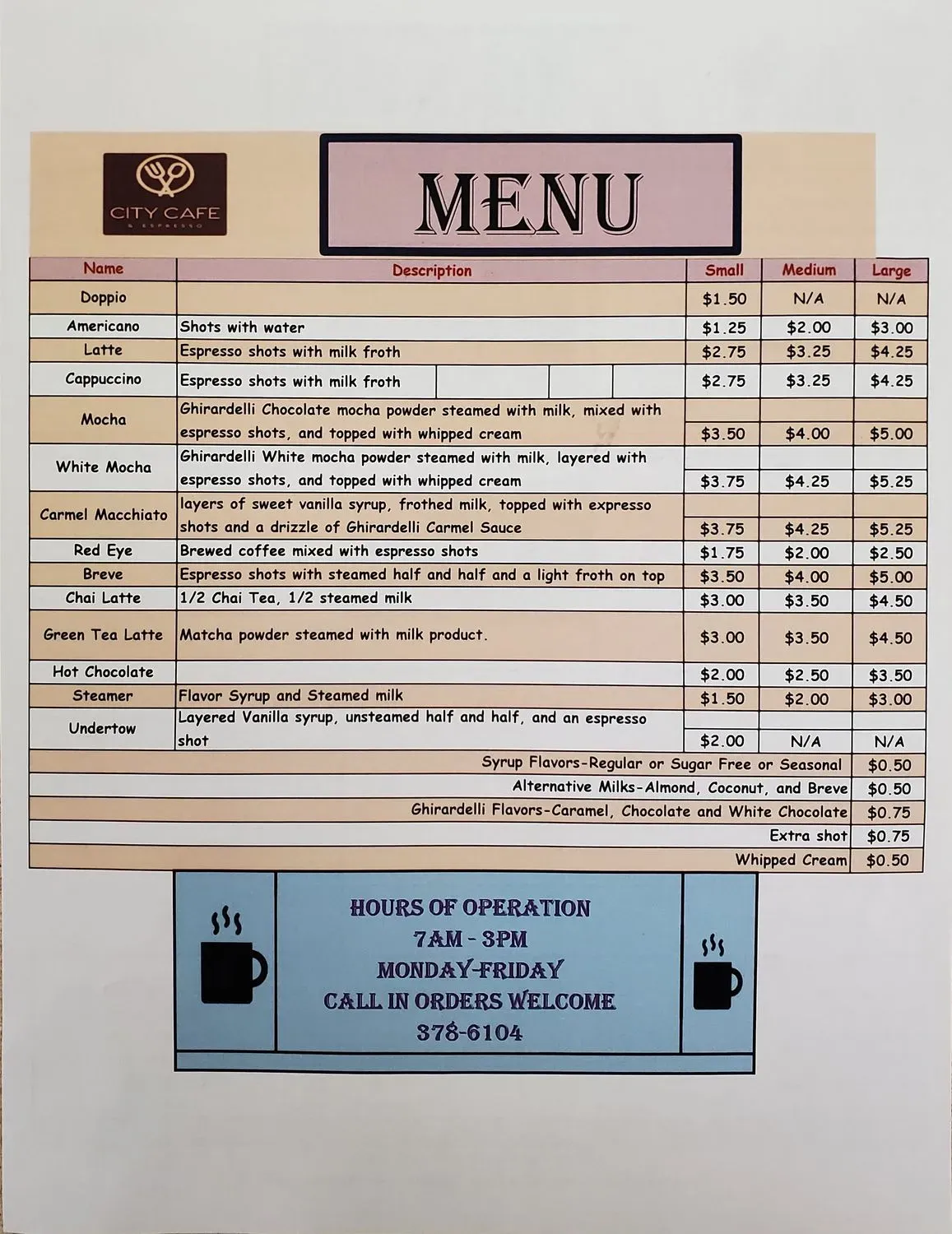 Menu 1