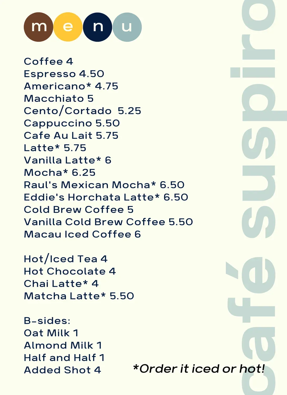 Menu 1