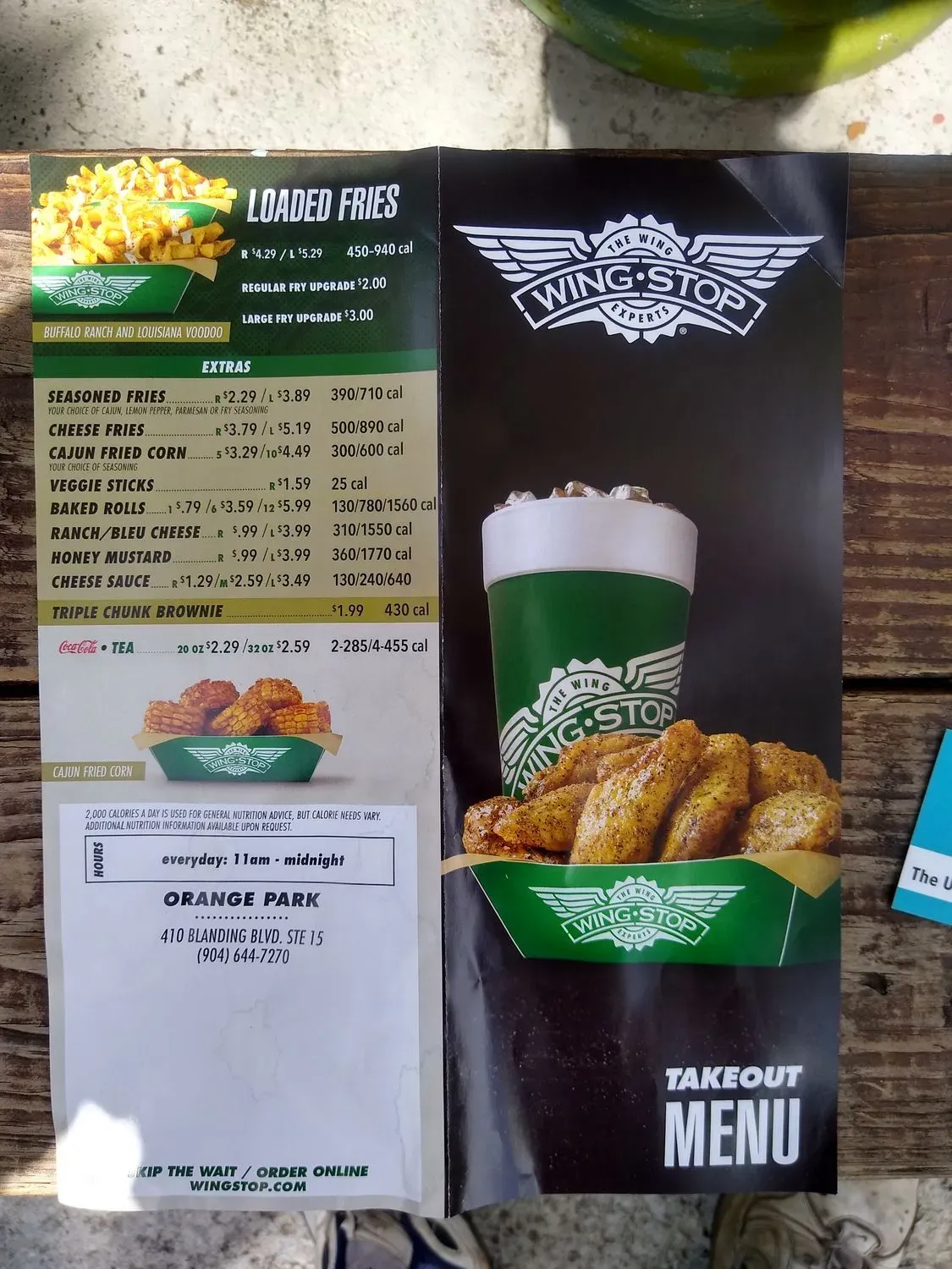 Wingstop Menu - Updated November 2025
