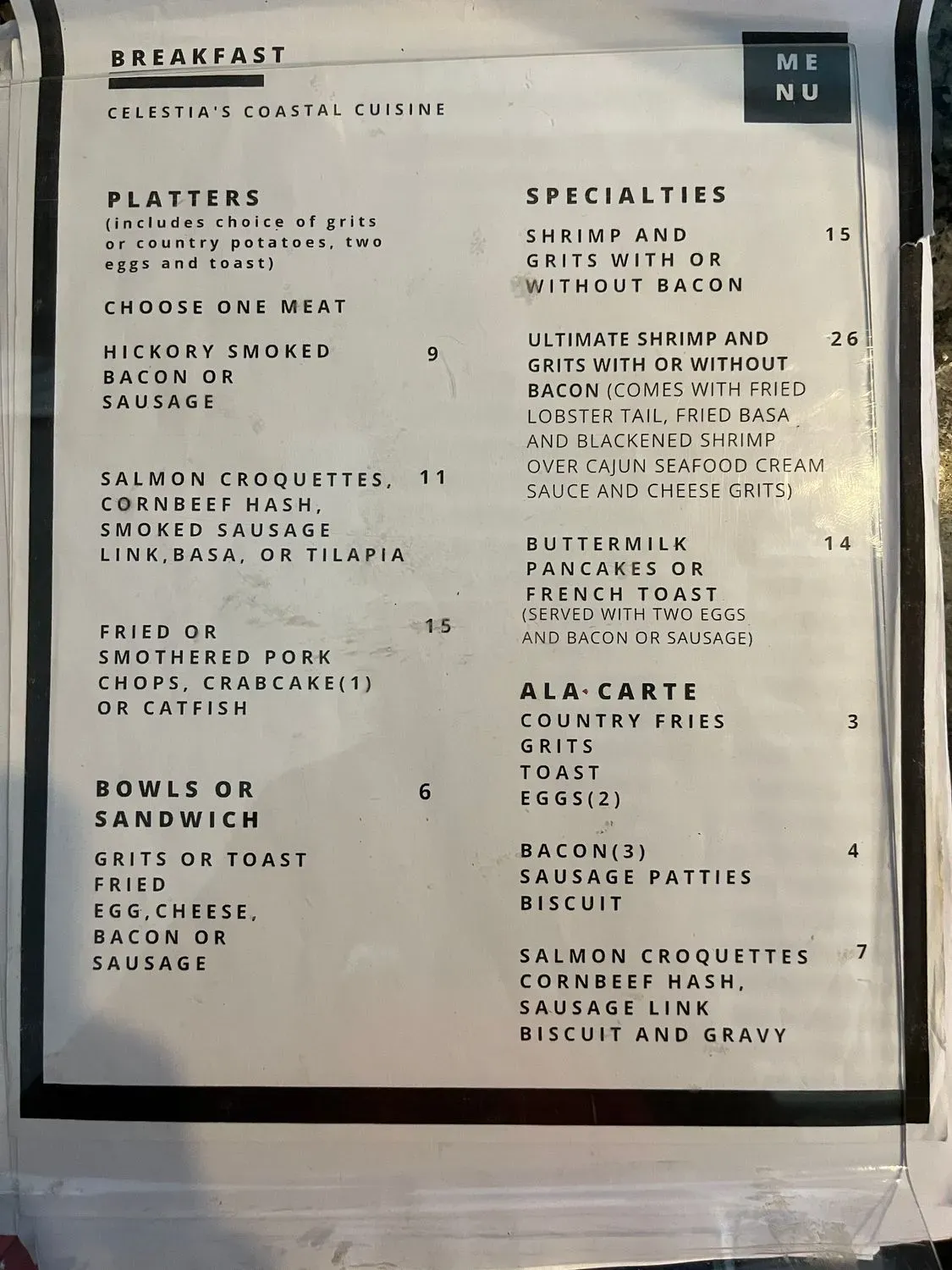 Menu 1