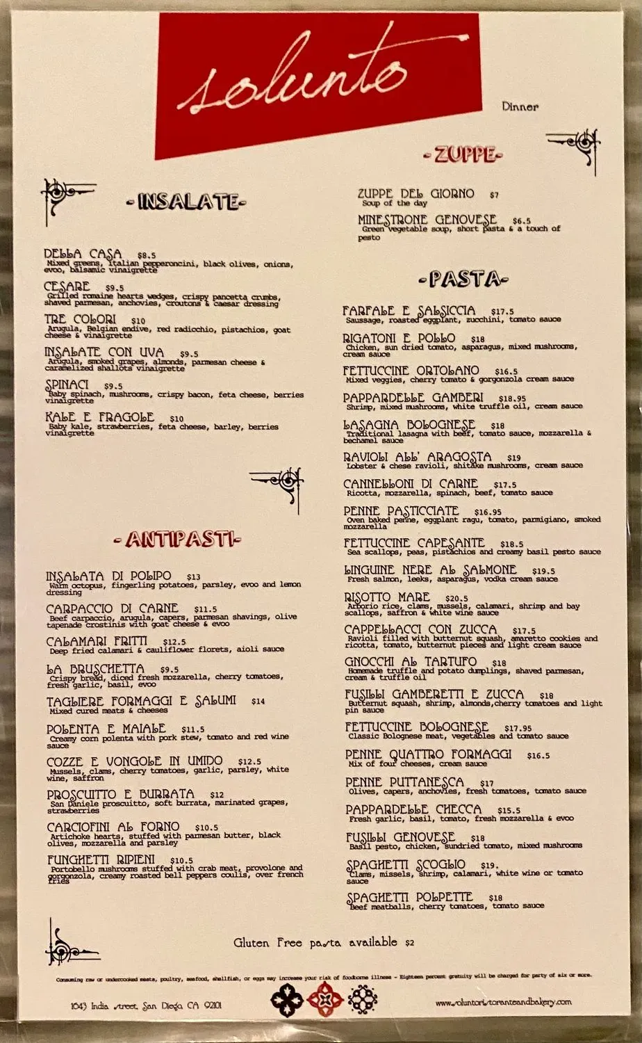 Menu 1