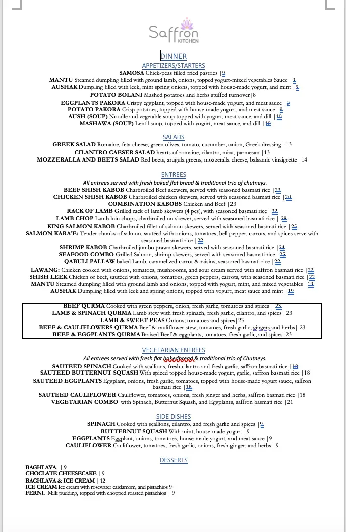 Menu 1