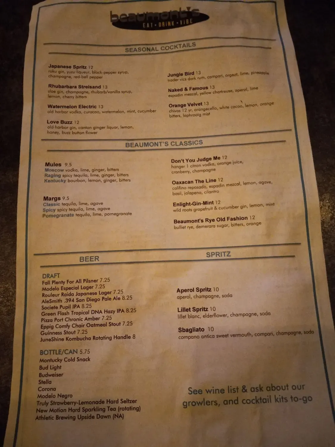 Menu 5