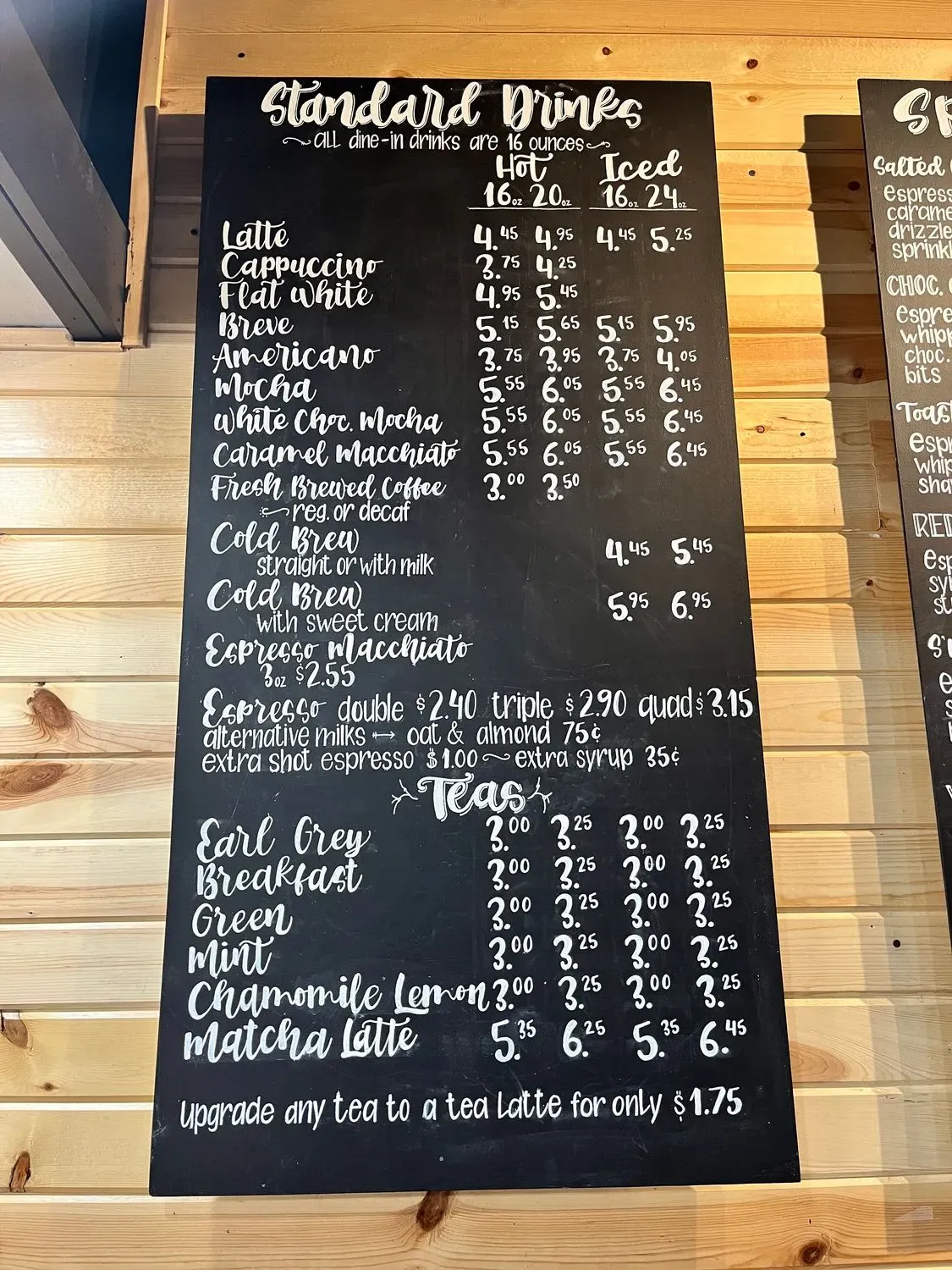 The Savvy Bean Menu - Updated November 2025