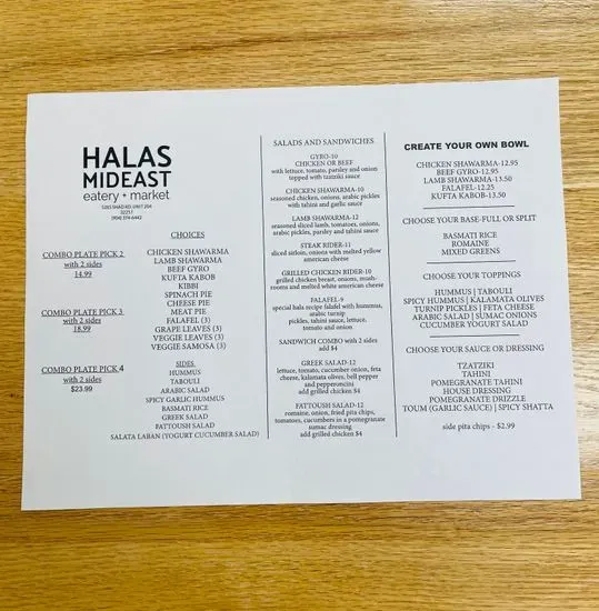 Menu 1