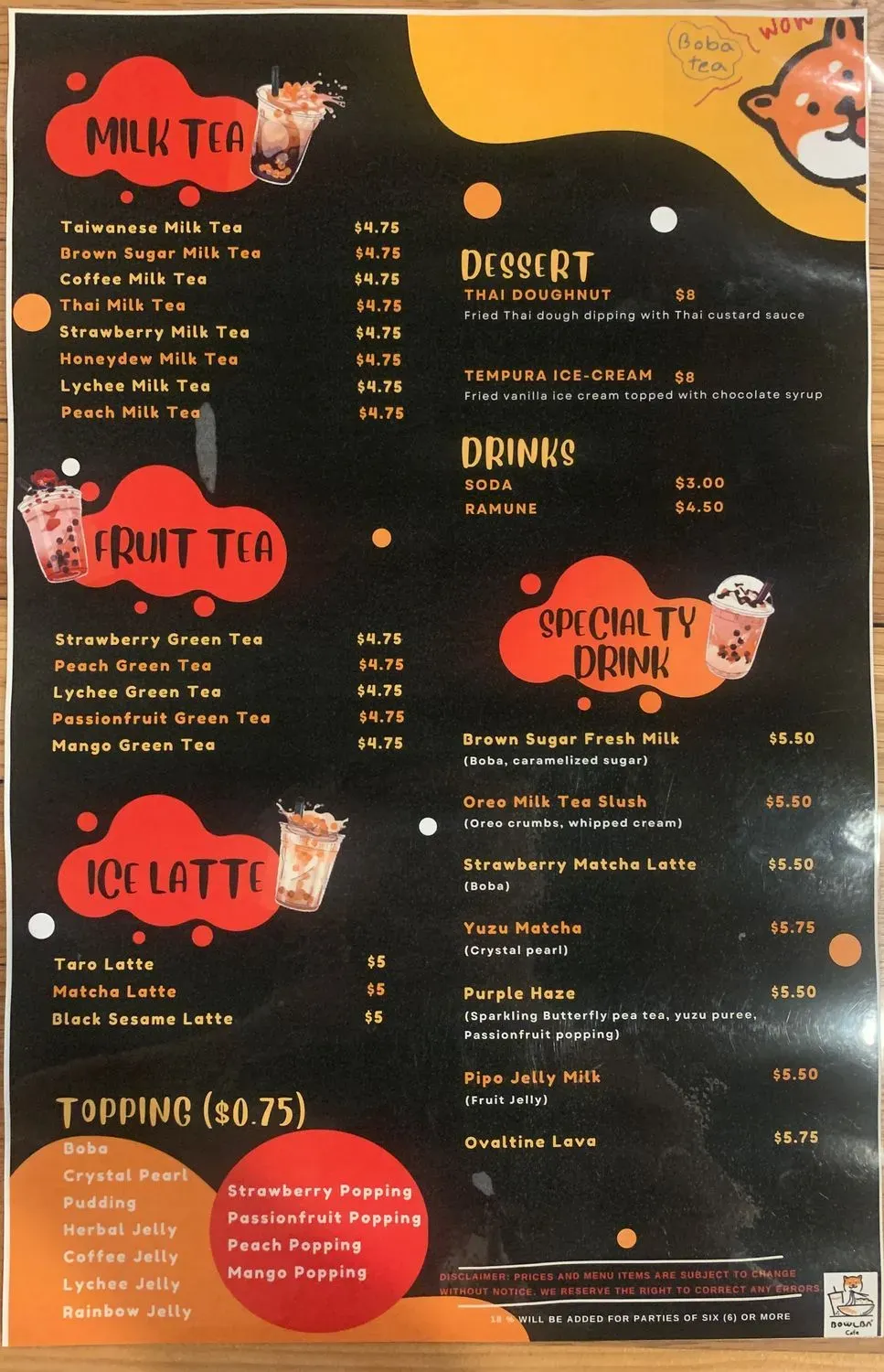 Menu 1