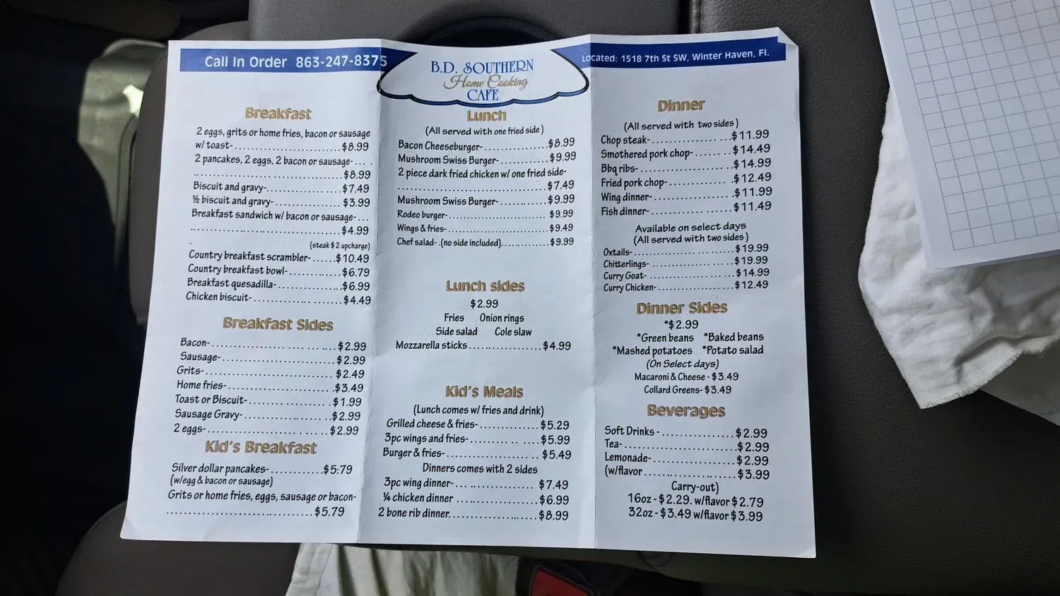 Menu 1