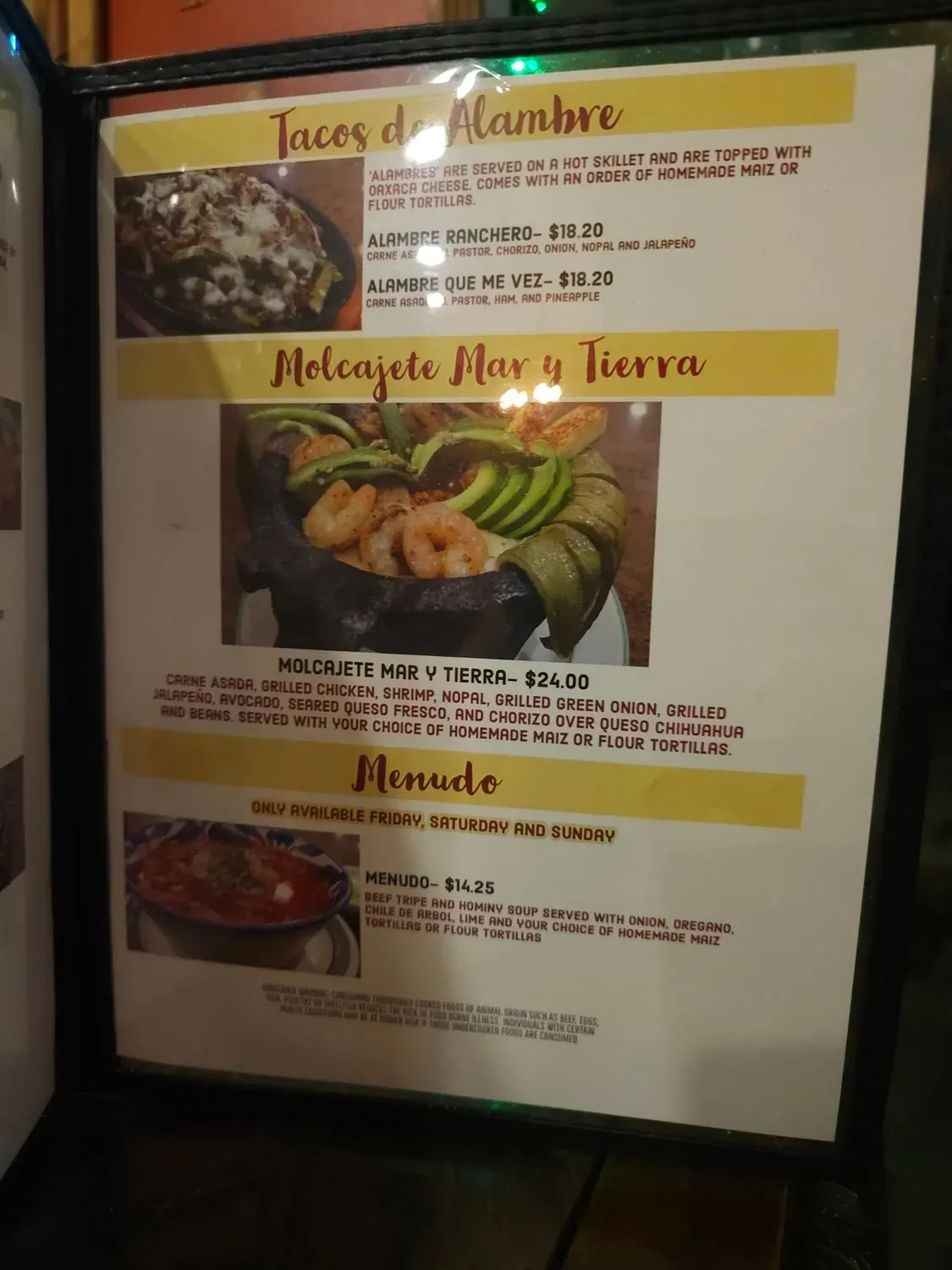 Menu 6