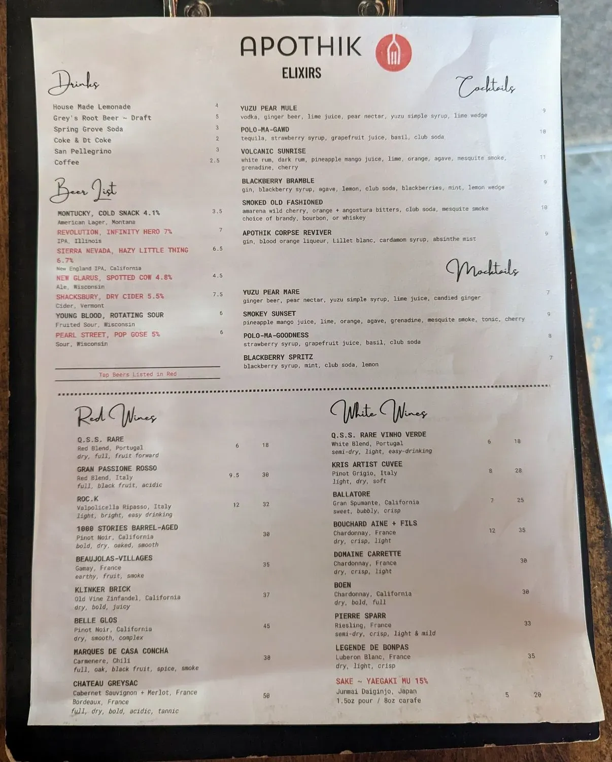 Menu 1