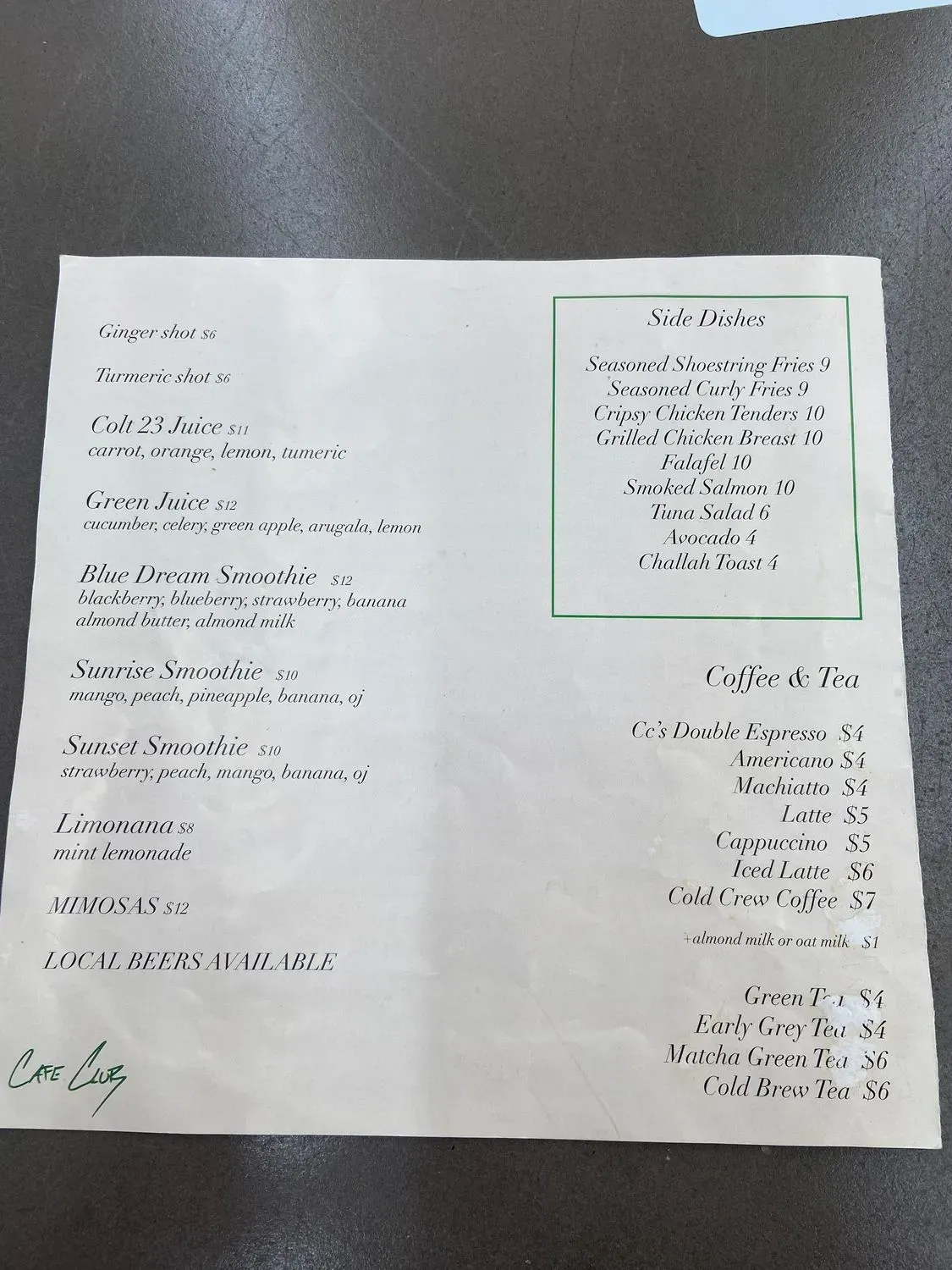 Menu 2