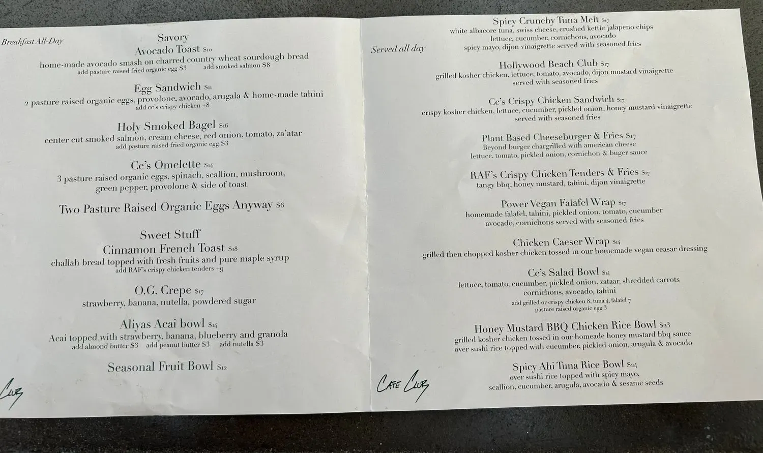 Menu 1