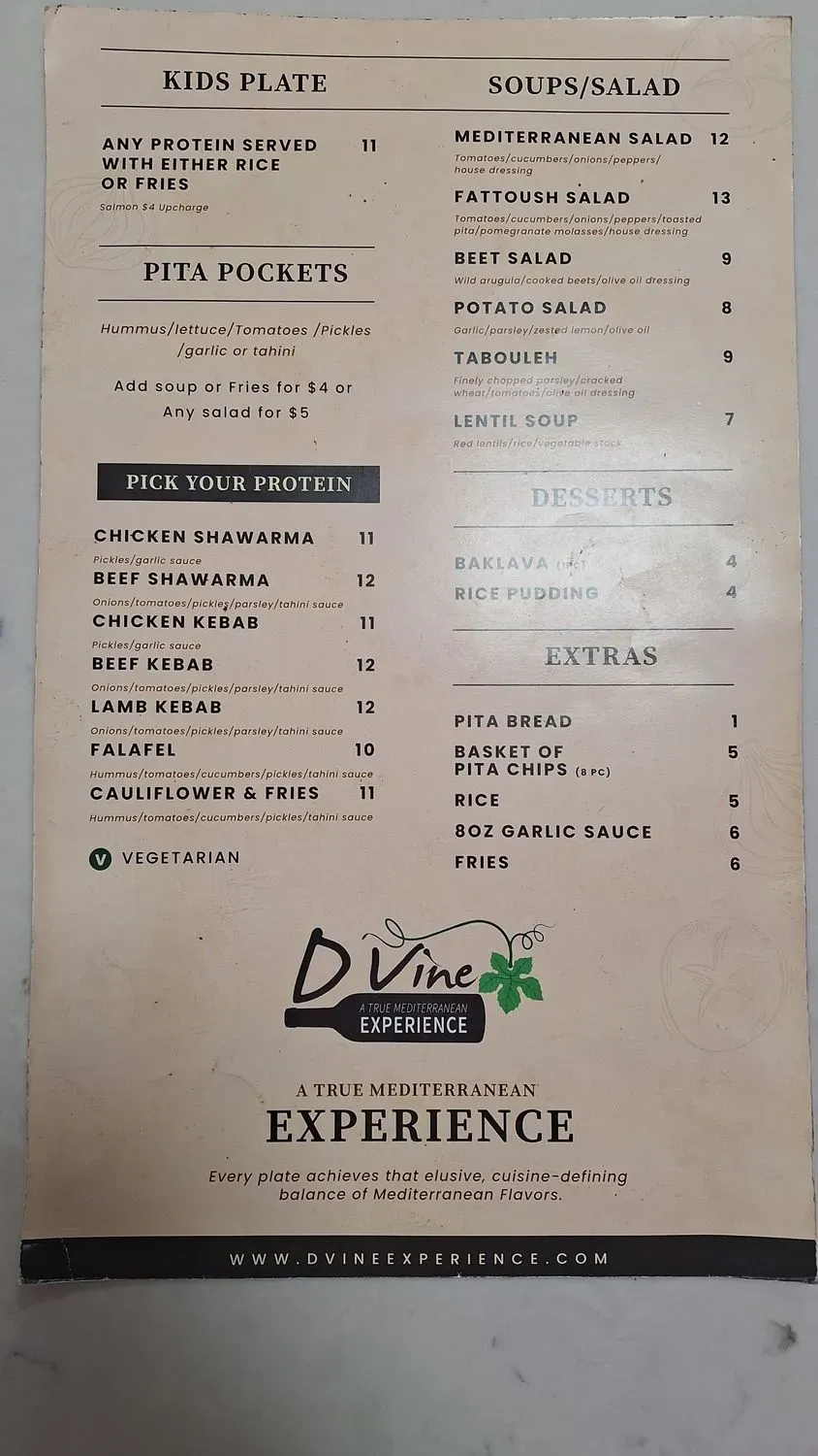 Menu 1