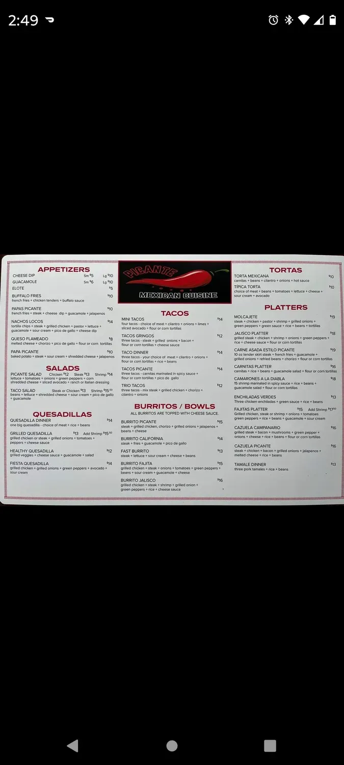 Menu 2