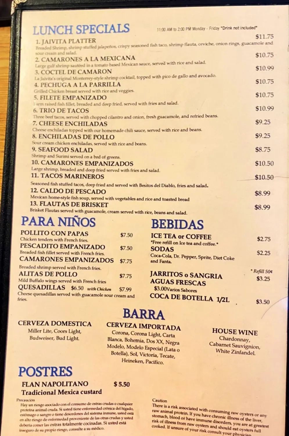 Menu 1