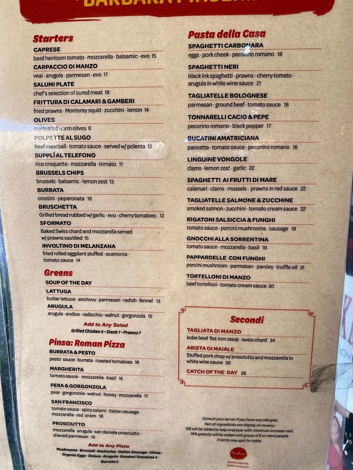 Menu 1