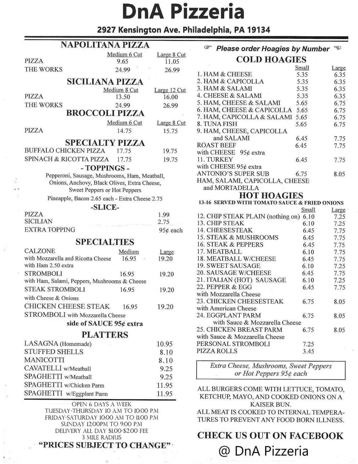 Menu 1