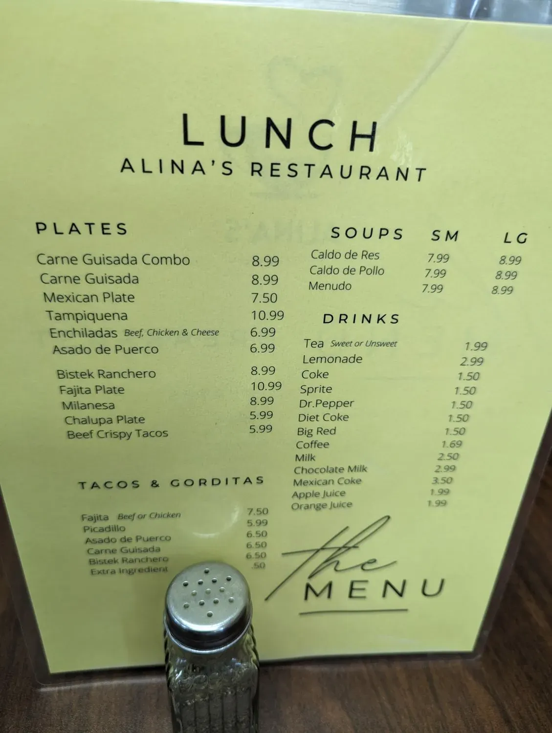 Menu 1