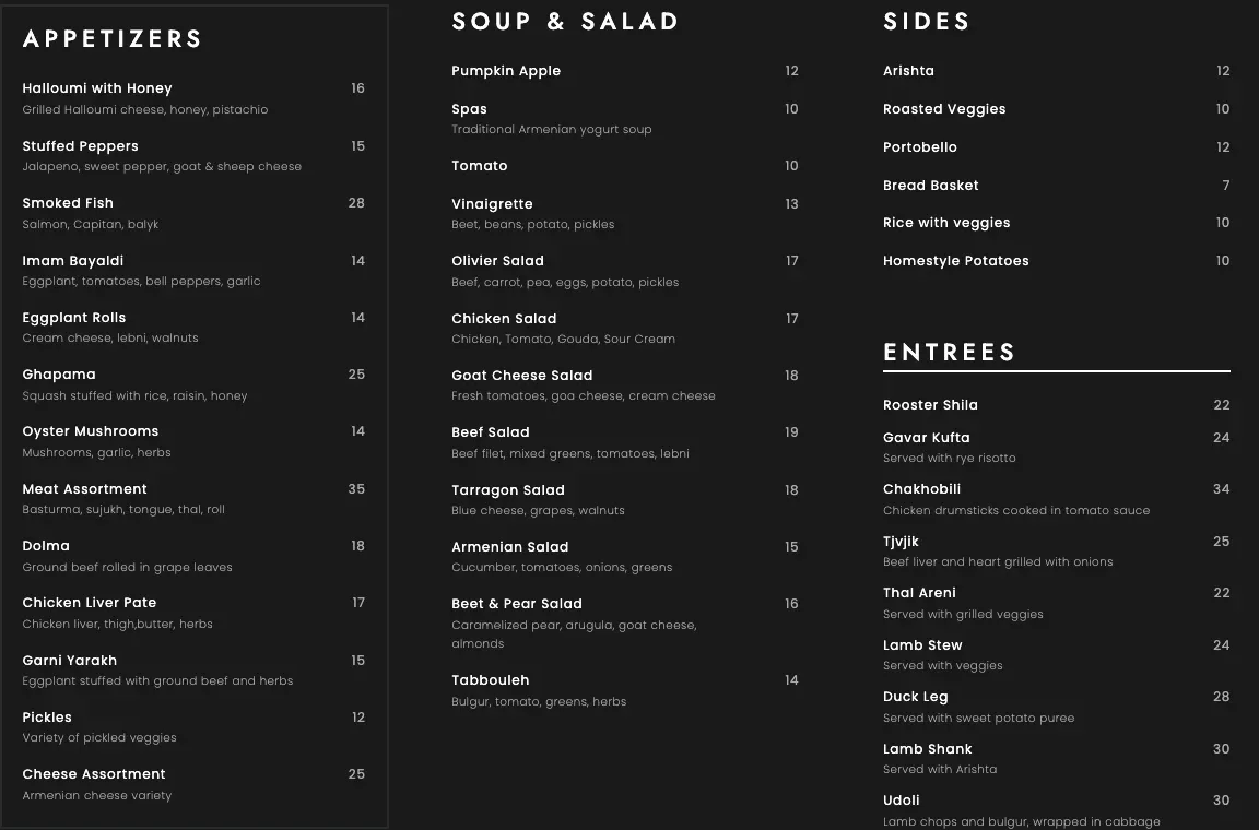 Menu 1