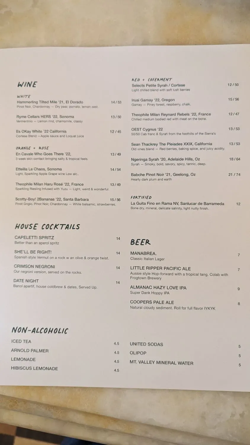 Menu 1