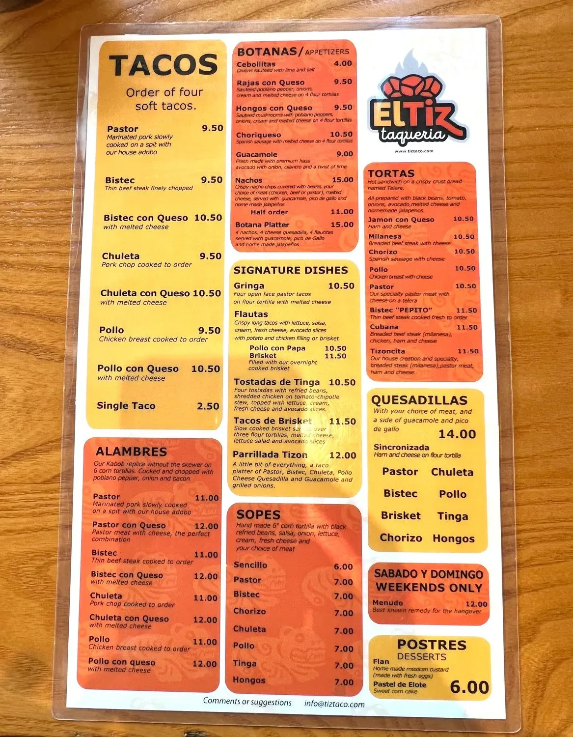 Menu 1