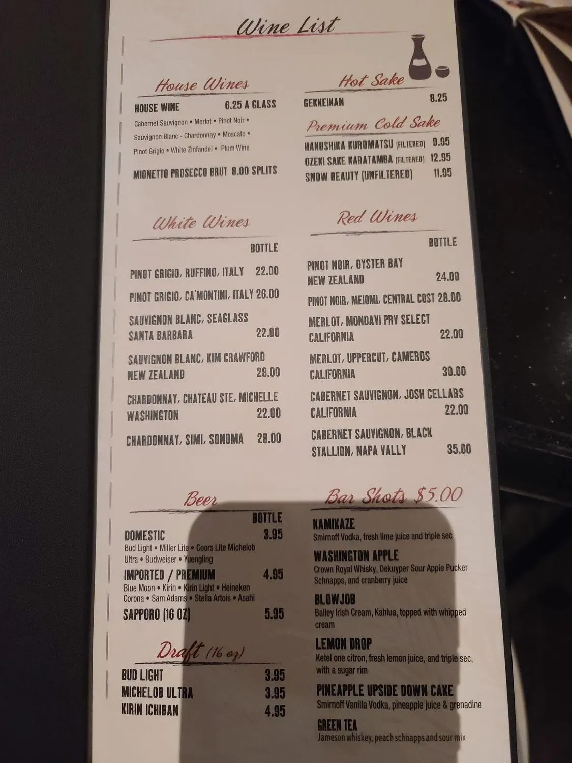 Menu 5