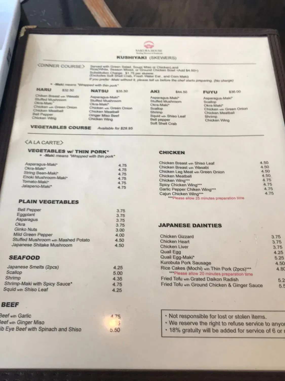 Menu 6