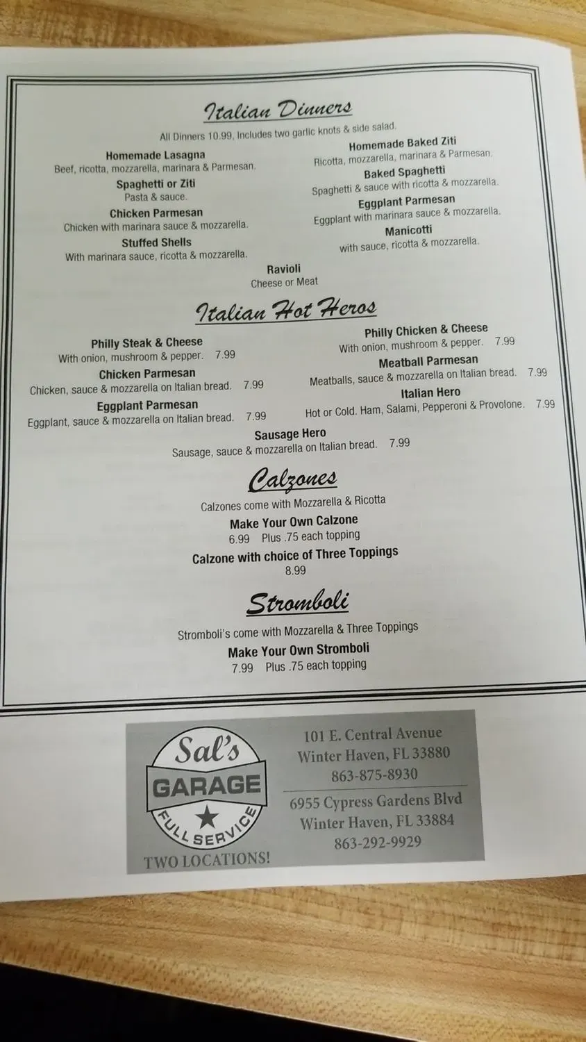 Menu 1