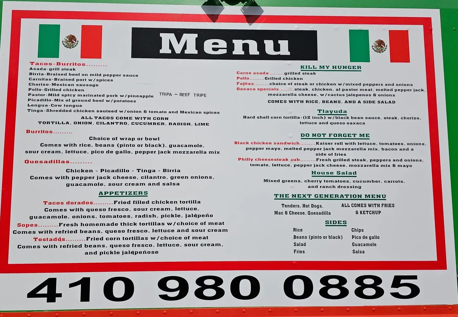 Menu 1