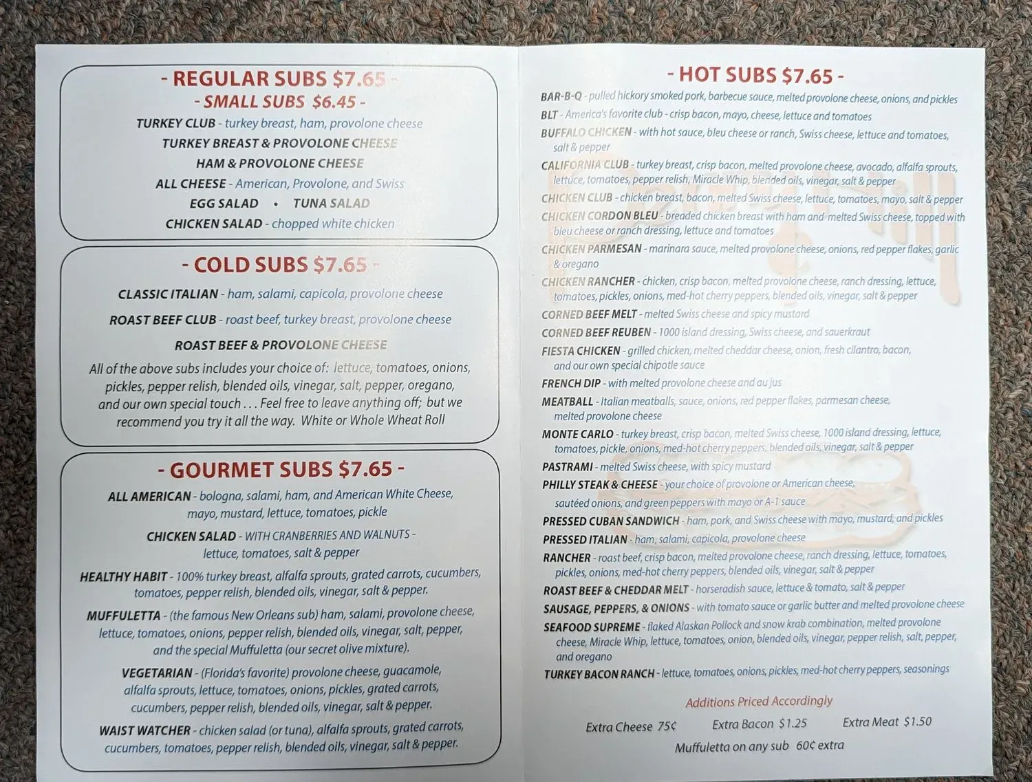 Menu 1