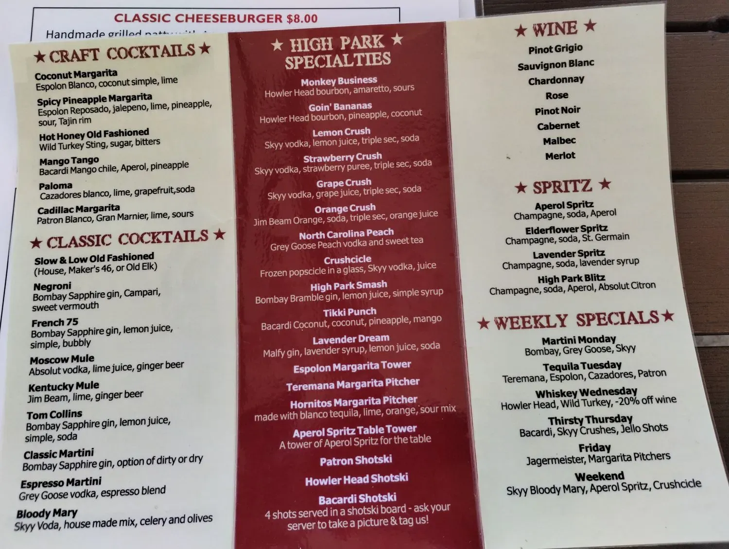 Menu 1