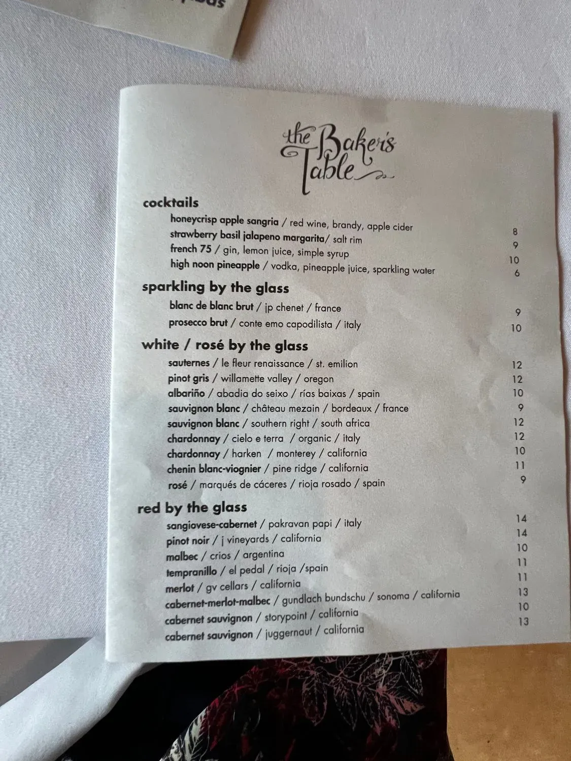 Menu 1