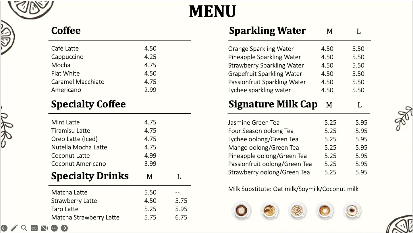 Menu 1