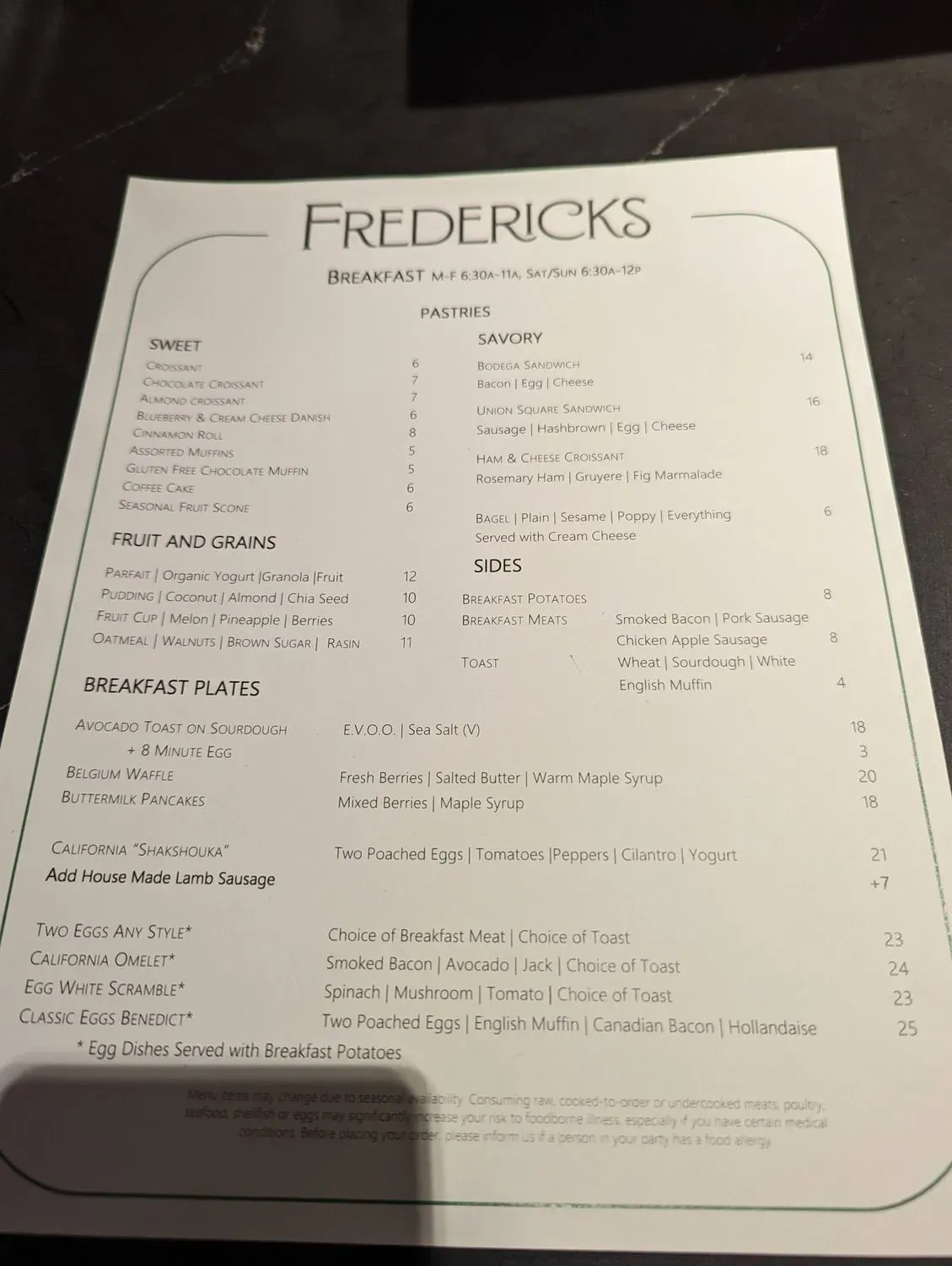 Menu 1