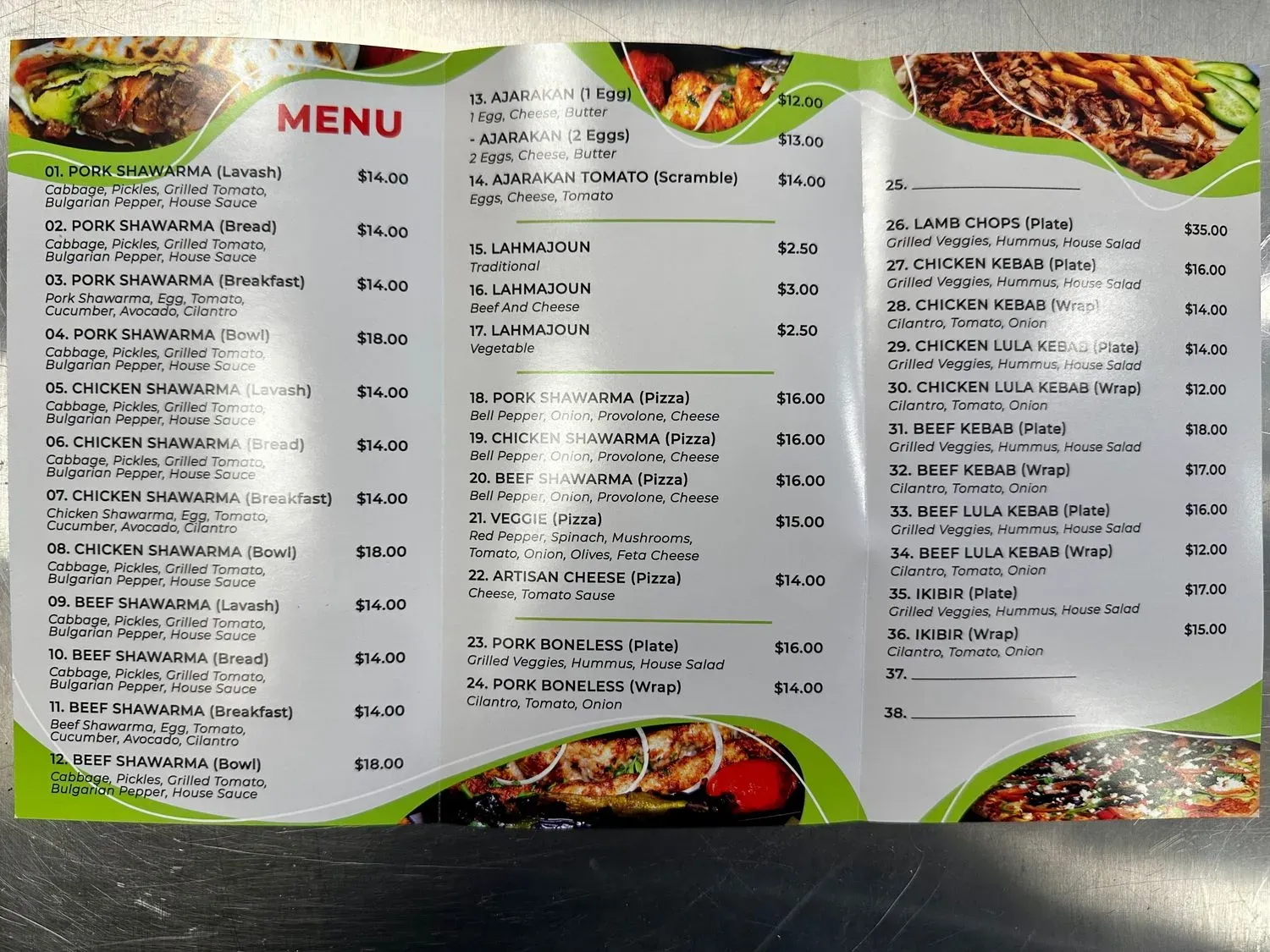 Menu 1