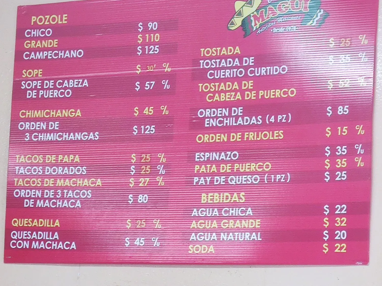 Menu 1