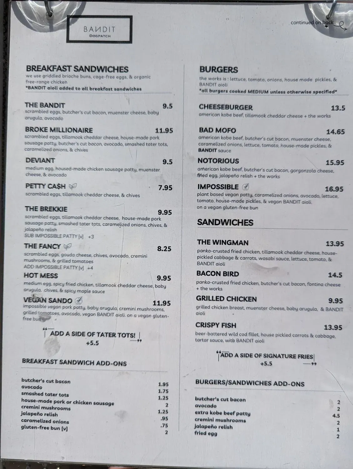 Menu 5