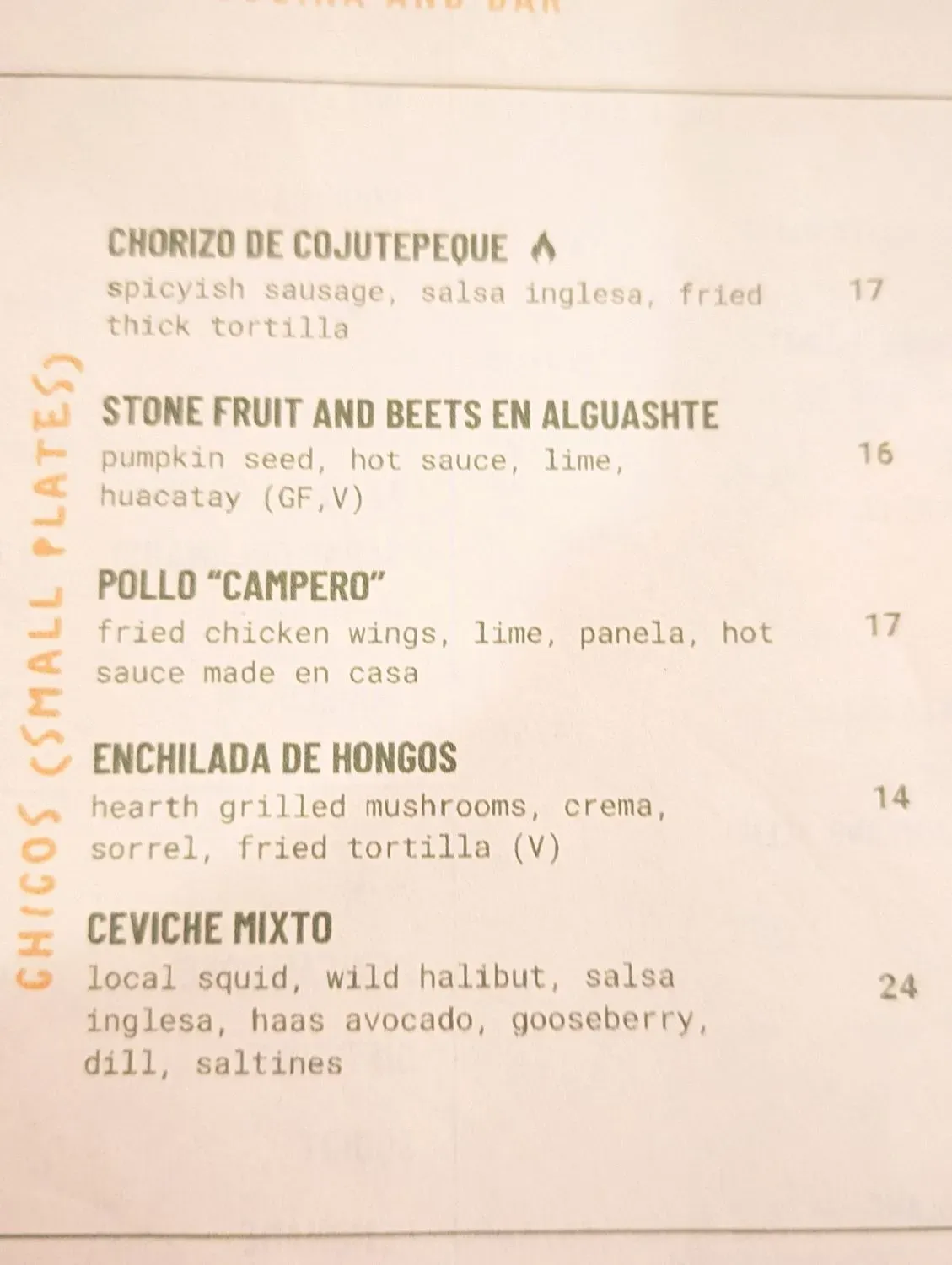 Menu 5