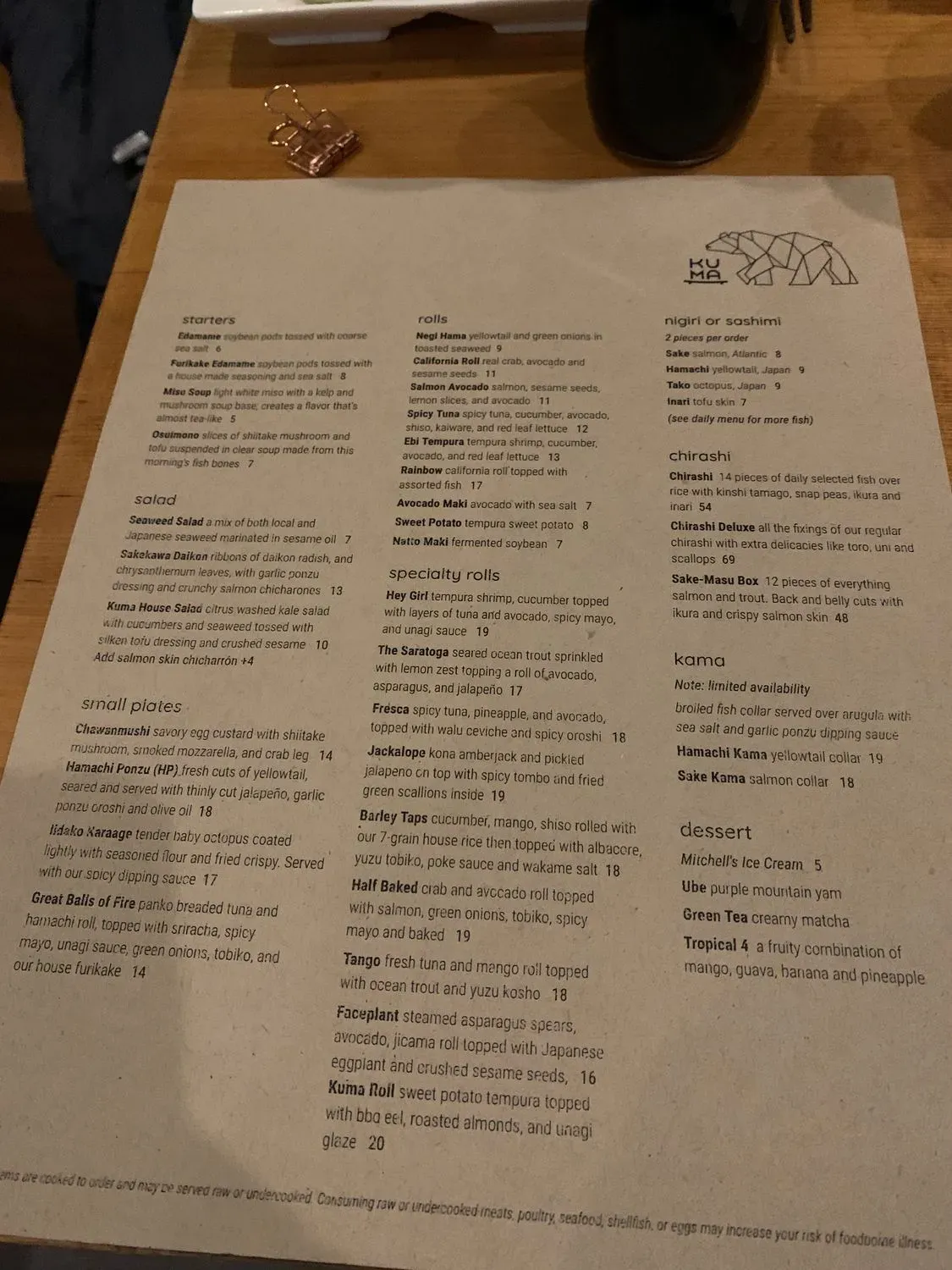 Menu 5